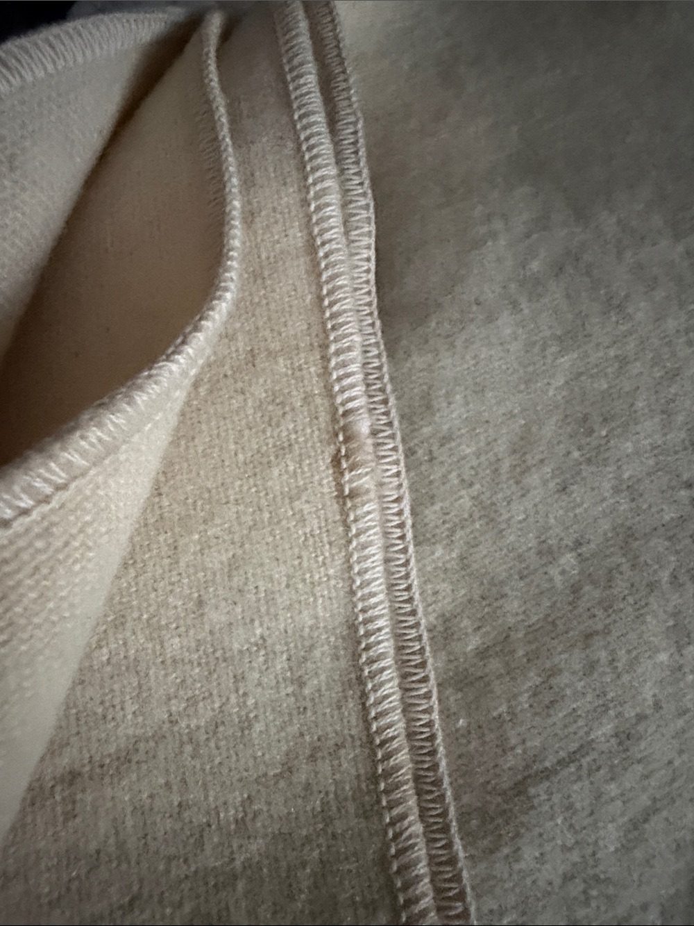 Vintage Wool Cream Throw Blanket - Unbranded - Picture 4 of 6
